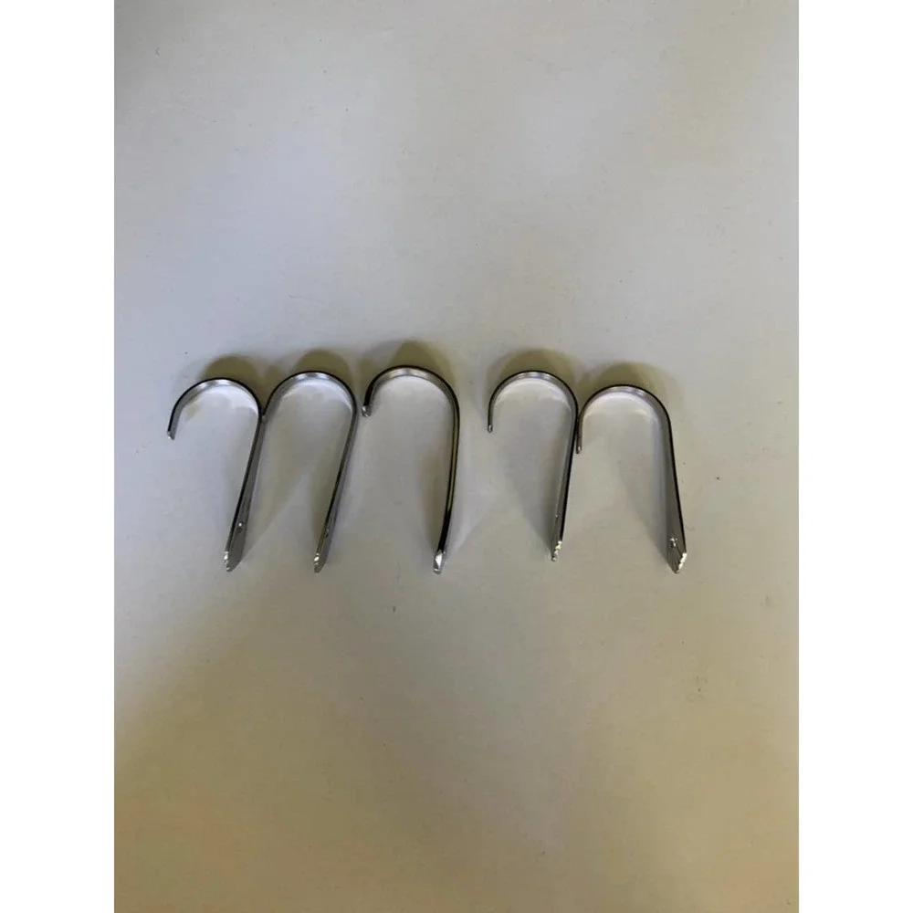 5 Spoon Handle Hooks for Keys Hooks Mini Flatware Garnet Hangers Metal Decor.